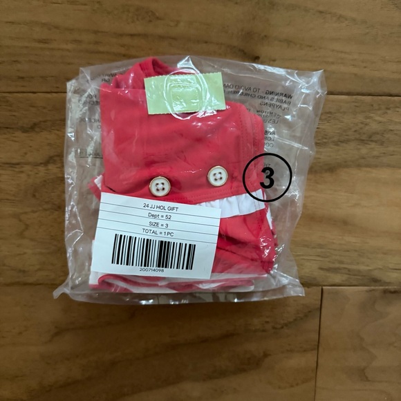 Brand New Janie & Jack Girls Red & White Striped 2-Piece Swimsuit, Size 3, NWT - Picture 3 of 3